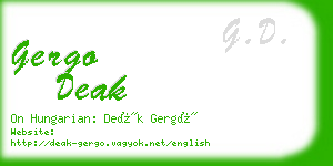 gergo deak business card